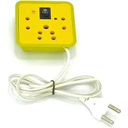 Prop It Up 6 Amps Electric Board Extension Cord Power Strip Five Pin Socket with 1 Meter Cable-image-8