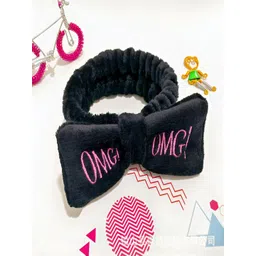 Proplady Kids Black & Pink Self-Design Bandana Headband-picture-41
