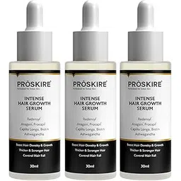 Proskire Intense Hair Growth Serum with Redensyl, Anagain, Procapil, Capilia Longa, Biotin & Ashwagandha Pack of 3 30 Ml-picture-48