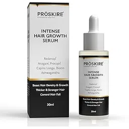 Proskire Intense Hair Growth Serum with Redensyl, Procapil, Anagain, Biotin & Ashwagandha | Boosts Hair Density & Thickness | Controls Hair Fall & Strengthens Roots | For Men & Women - 30ml-picture-35