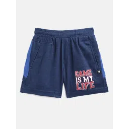Proteens Kids Royal Blue Cotton Printed Shorts-picture-13