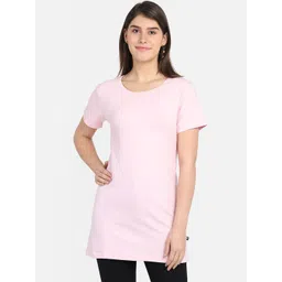 PROTEENS Women Pink Solid Round Neck T-shirt-picture-31