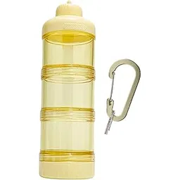 Protein Powder Travel Container Protein Dispenser for Workout Yellow1 Protein Powder Travel Container Food Storage Containers Kitchen Storage & Organization-picture-12