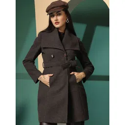 PROTEX Women Woollen Double Breasted Winter Wear Coat-picture-19