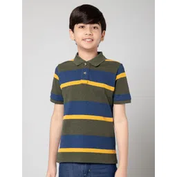 Provogue Boys Striped Polo Collar T-shirt-picture-12