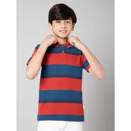 Provogue Boys Striped Polo Collar T-shirt-picture-16