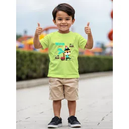 Provogue Boys Typography Printed Pure Cotton Applique T-shirt-picture-15