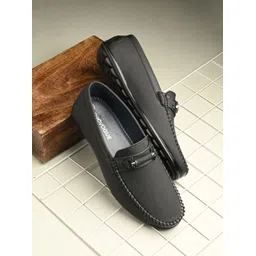 Provogue Men Black Faux Leather Formal Slip On Loafers Slip On For Men-picture-10