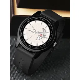 Provogue Men Brass Patterned Dial & Straps Analogue Watch PR-GR1011-WHT-BLK-picture-11