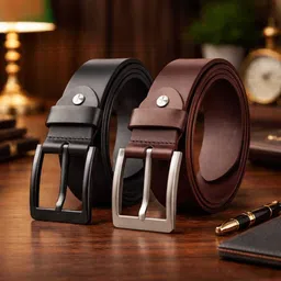 provogue Men Casual, Evening, Formal, Party Black, Brown Genuine Leather Belt-picture-24