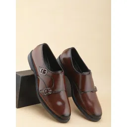 Provogue Men Leather Formal Monk Shoes-picture-28