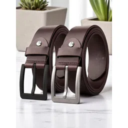 Provogue Men Pack Of 2 Leather Formal Belt-picture-13