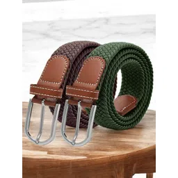 Provogue Men Pack Of 2 Woven Design Belt-picture-22