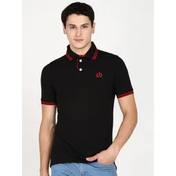 Provogue Men Polo Collar Applique Slim Fit T-shirt-picture-26