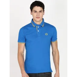 Provogue Men Polo Collar Applique Slim Fit T-shirt-picture-30