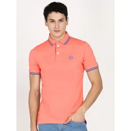 Provogue Men Polo Collar Applique Slim Fit T-shirt-picture-26