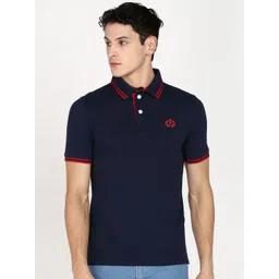 Provogue Men Polo Collar Applique Slim Fit T-shirt-picture-25