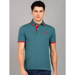 Provogue Men Polo Collar Applique Slim Fit T-shirt-picture-16