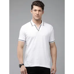 Provogue Men Polo Collar Raw Edge Slim Fit T-shirt-picture-36