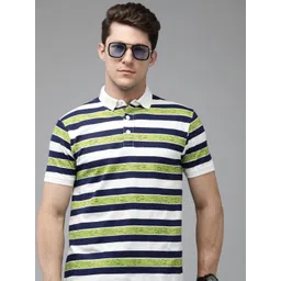 Provogue Men Striped Polo Collar Pockets Slim Fit T-shirt-picture-31