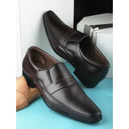 Provogue Men Textured Formal Slip-On Shoes-picture-41