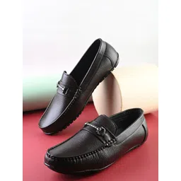 Provogue Men Textured Horsebit Loafers-picture-34