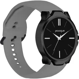 provogue Minimalist Slim Series | Smart Watch Strap | Smart Clip | Soft Silicon | Boys Analog Watch - For Men PROVG-492-BLACK-GREY-picture-11