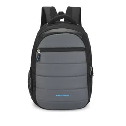 Provogue Unisex Black & Grey Brand Logo Backpack with Reflective Strip-picture-15