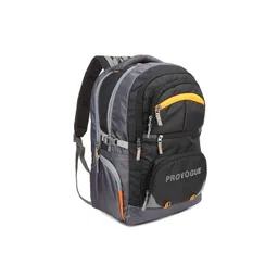 Provogue Unisex Black & Grey Colourblocked Backpack with Reflective Strip-picture-23