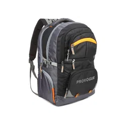 Provogue Unisex Black & Grey Colourblocked Backpack with Reflective Strip-picture-22