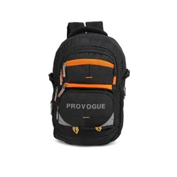 Provogue Unisex Black & Orange Colour-blocked with Reflective Strip Backpack-picture-28