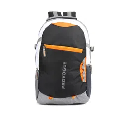 Provogue Unisex Grey & Black Colourblocked Backpack With Rain Cover-picture-17