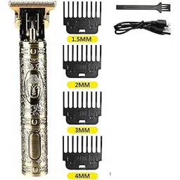 PRT GOLD Heavy Quality dragon or buddha Cordless Rechargeable Men Hair Trimmer/Professional Gapped Trimmer cum/T-Blade 0mm Bald Beard Shaver/Buddha Design Clipper(1 Pack)-picture-17