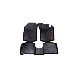 PRUVU 3 Pcs TPE Black Car Floor Mats Set for Maruti Brezza 2020 Onwards, PRU-TFM 007-picture-11