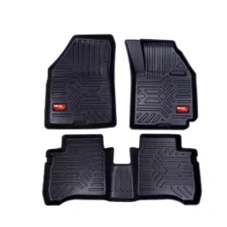 PRUVU 3 Pcs TPE Black Car Floor Mats Set for Maruti Suzuki Baleno 2015, PRU-TFM 003-picture-21