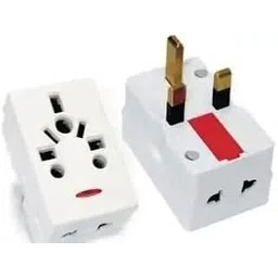 PRV Conversion Travel Adapter Plug with Universal Slots, 13 Amp with Fuse (Pack of 2) (Type-G) Flat pin-picture-24