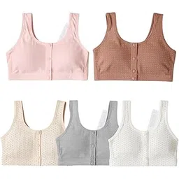 psmn collection Soft Cotton Front Open Non-Padded Bra for Women Comfortable Everyday Innerwear with Wide Straps and Gentle Support (in, Numeric, 34, 34, A, 34, Regular, 1, Multicolor)-picture-30