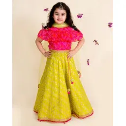 pspeaches Bandhani Print 3-Piece Lehenga Choli Set-picture-28