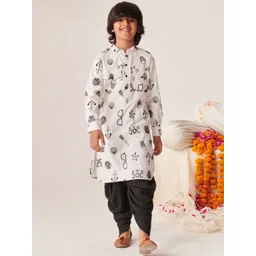 pspeaches Boys Printed Regular Kurta with Dhoti Pants-picture-43