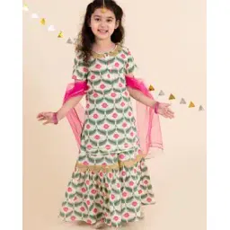 pspeaches Floral Print Straight Kurta Set-picture-47