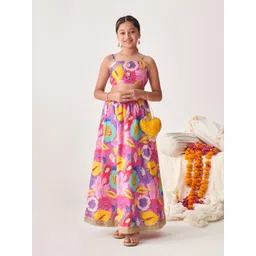 pspeaches Girls Printed Ready to Wear Lehenga &-picture-20