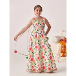 pspeaches Girls Printed Ready to Wear Lehenga & Blouse With Dupatta-picture-11