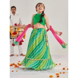 pspeaches Girls Printed Ready to Wear Lehenga & Blouse With Dupatta-picture-18