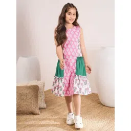 PSPeaches Kids Multi Floral Printed Cotton A-Line Dress-picture-12