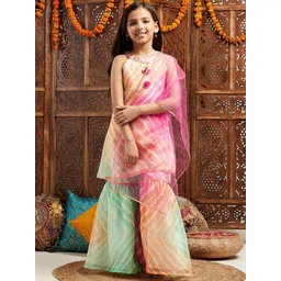 pspeaches ROJAA Girls Printed Regular Kurti with Sharara & With Dupatta-picture-38