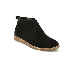 PSSHOES Men Solid Round Toe Laced up Boots image 2