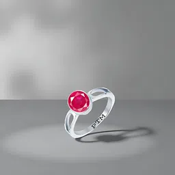 ptm Natural Ruby (Manik) Gemstone 5.25 Rt or 5 Ct for Male 925 Sterling Silver Sterling Silver Ring image 1