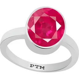 ptm Natural Ruby (Manik) Gemstone 6.25 Ratti or 5.69 Carat for Male and Female Sterling Silver Ring-picture-12