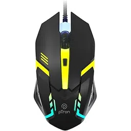 pTron Flick M12 Wired USB Mouse with 4 Buttons, 1600 DPI Optical Sensor, Precision Tracking, RGB Lights, 4 Adjustable DPI, Plug & Play Use, Ergonomic Design, for Windows OS (Black)-picture-15