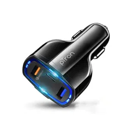 PTron 36W Quick Charge 3.0 Triple Port USB Smart Car Charger (Bullet Pro, Black)-picture-38